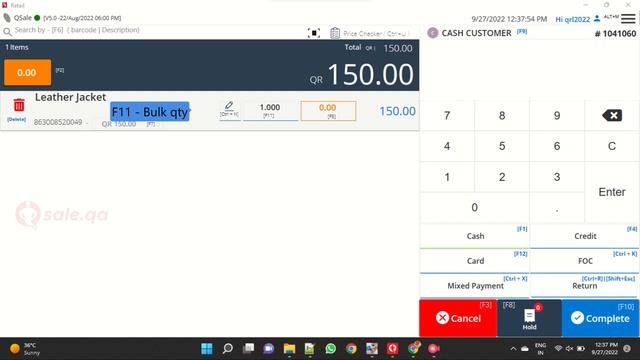 Shortcut keys in Qsale windows retail pos смотреть онлайн