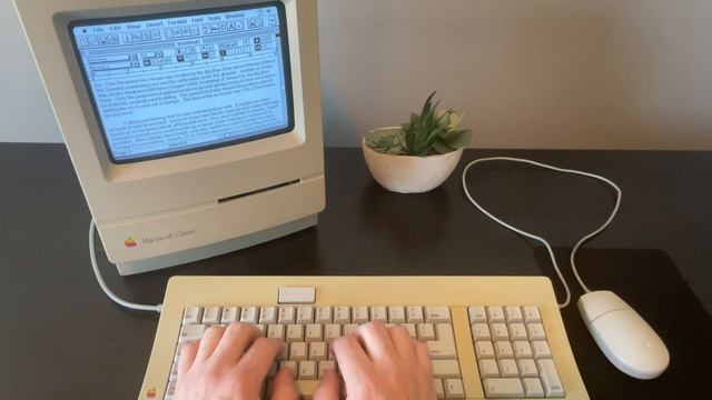 ASMR Typing on a Macintosh Classic with Apple Keyboard (M0116). смотреть онлайн