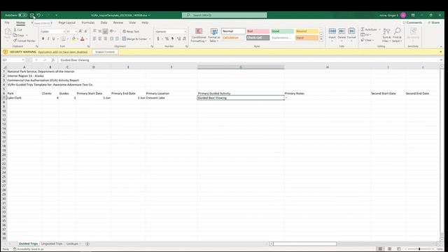 Visitor Use Reporting System (VURn) CUA Holder User Guide: Downloading and Importing Trips смотреть онлайн