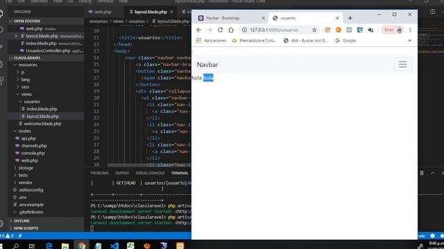laravel blade consultar BD mysql смотреть онлайн