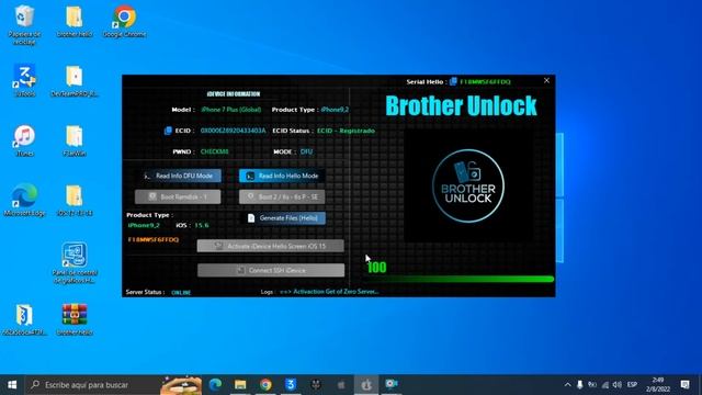 Bypass Hello Windows iOS 15 sin jailbreak iPhone 7 Plus | Brother Unlocker смотреть онлайн