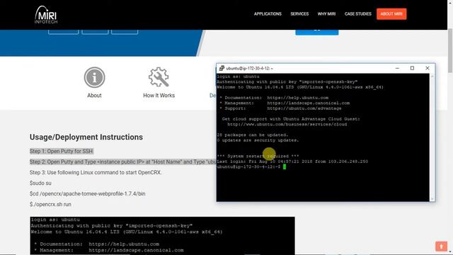 openCRX | Steps of AWS Installation powered by Miri Infotech смотреть онлайн