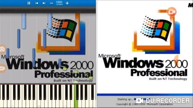 Windows startup and shutdown piano vs Real Windows startup and shutdown sound смотреть онлайн