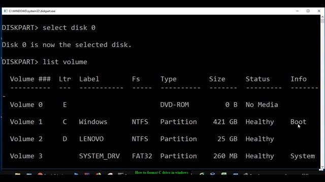 How to format c drive in Windows 10 | Use diskpart utility to format c drive смотреть онлайн