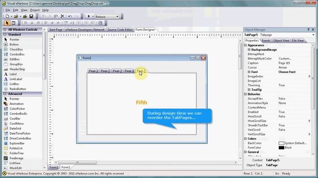 Visual xHarbour - 2.9 - Drag & Drop смотреть онлайн
