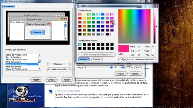 Cambiar color de ventanas - Windows Vista смотреть онлайн
