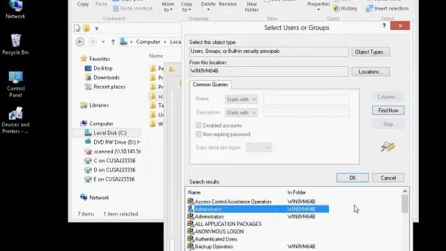Setting up a One Touch on iR ADV4051 to 'Send to file' on Windows 8 смотреть онлайн