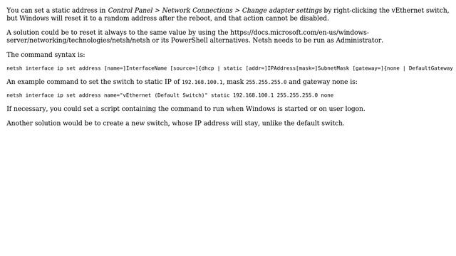 Hyper-v Default Switch static IP (2 Solutions!!) смотреть онлайн