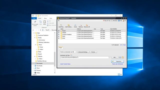 Windows: Automatically copy/compress files into a new .zip file each time using Copywhiz смотреть онлайн