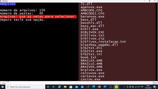 Usando apenas comandos do próprio DOSVOX, veja como atualizá-lo de 5.1 para a versão 6. смотреть онлайн