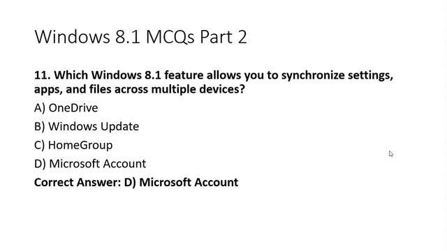 Windows 8.1 MCQs Part 2 for FPSC Lecturer, PPSC, and KPPSC Preparation смотреть онлайн