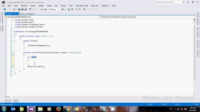 BERNARD OREVA - Scrolling Label on Windows Form using CSharp.Net смотреть онлайн