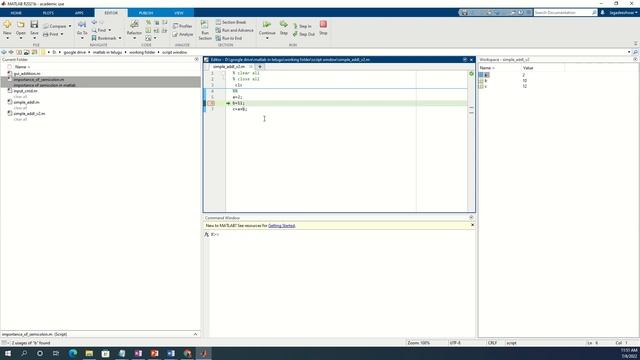 How to write Matlab code in script window in Telugu. смотреть онлайн