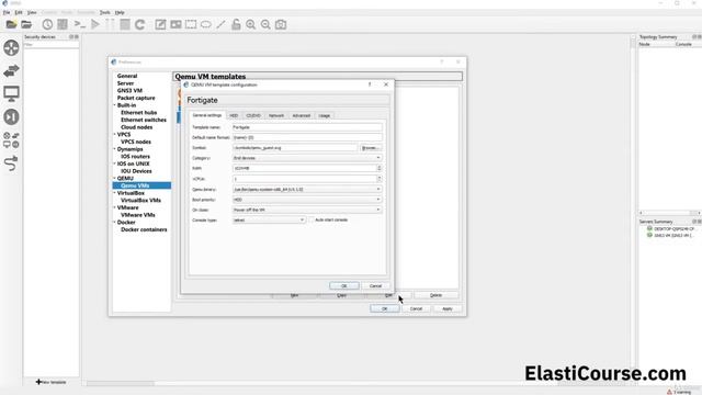 How to Install Fortigate 6.4.0 on GNS3 Network Emulation Software KVM VM - 006 смотреть онлайн