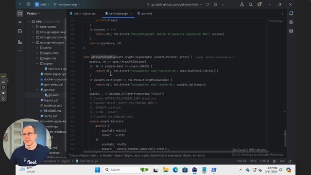 Mutual TLS (mTLS) Go client using Windows certificate store смотреть онлайн