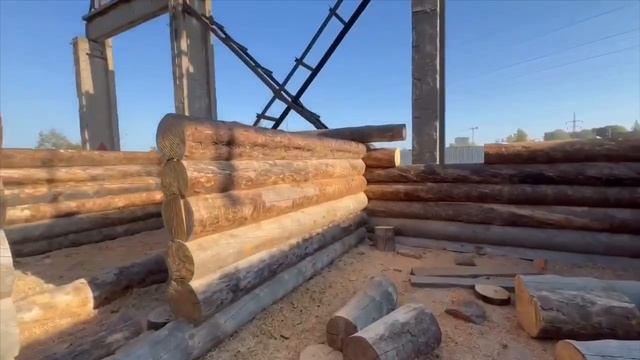 Строительная площадка. Баня в Тульскую область. смотреть онлайн