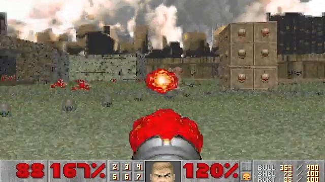DOOM II Level 18: The Courtyard смотреть онлайн