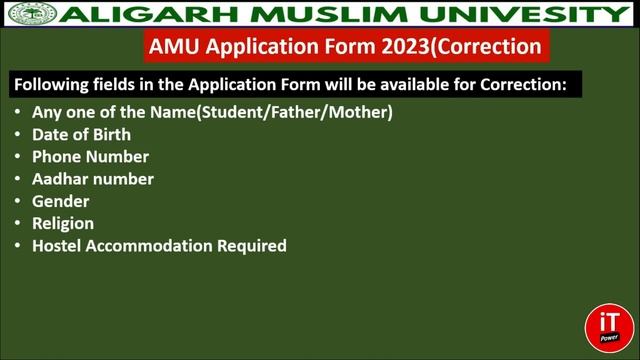AMU Form Correction Window 2024 | क्या क्या Correction कर पाएंगे | Class 11, Diploma, UG, PG, All смотреть онлайн