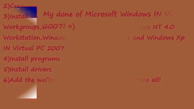 How to install Microsoft Windows IN Virtual PC 2007.wmv смотреть онлайн