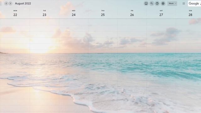 Create a Beach Theme for Google Calendar | Background, Custom Colors Tutorial смотреть онлайн