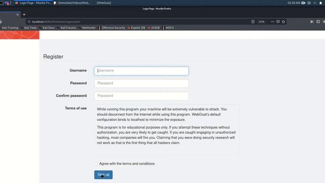 WebGoat Login смотреть онлайн
