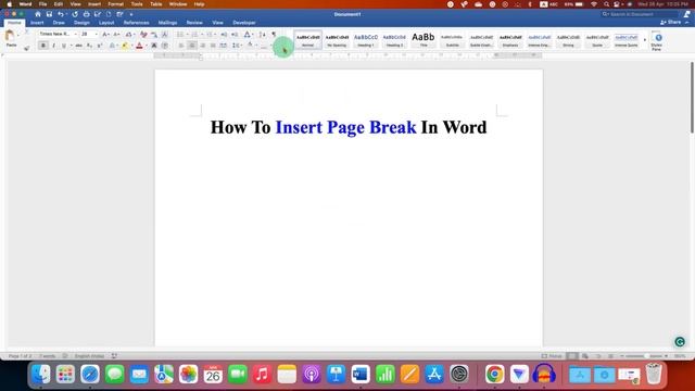 How To Insert Page Break In Word смотреть онлайн