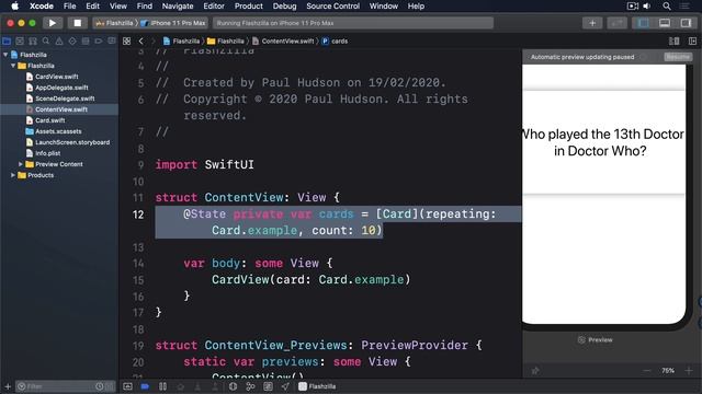 (OLD) Building a stack of cards – Flashzilla SwiftUI Tutorial 8/15 смотреть онлайн