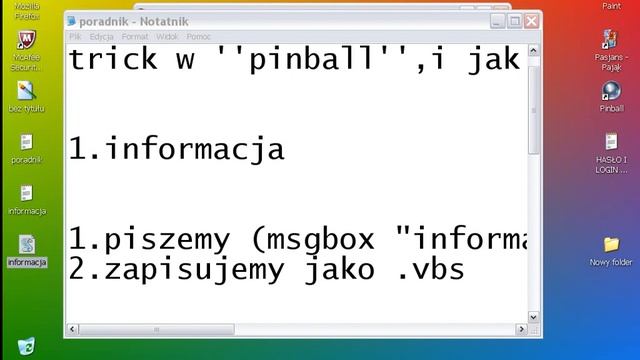 jak zrobić sztuczną informacje i tricki w pinball windows XP смотреть онлайн