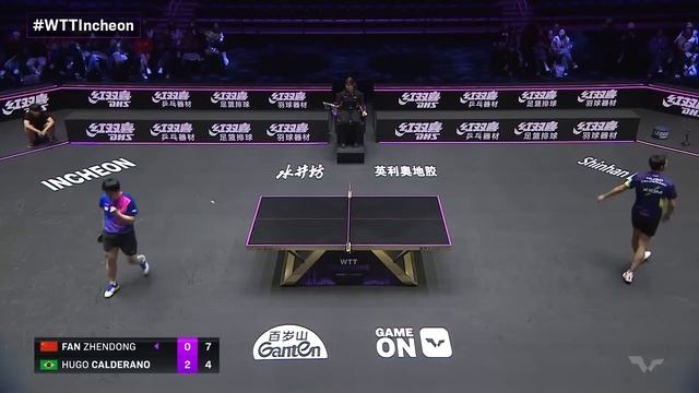 Fan Zhendong Vs Hugo Calderano | MS SF | WTT Champions Incheon 2024