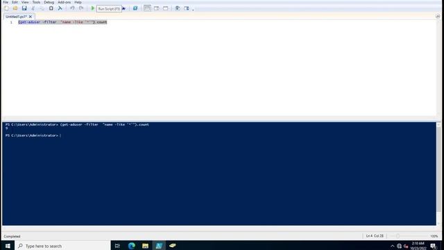 Active Directory users and computers count powershell смотреть онлайн