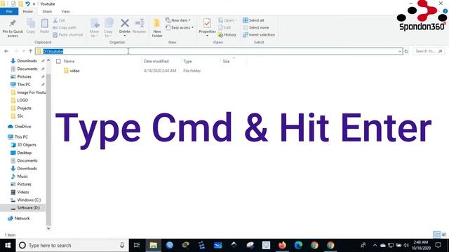 SHORTCUT ||4|| Open CMD In Any Folder Directly. смотреть онлайн