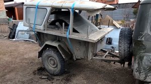 КУПИЛ ИНТЕРЕСНЫЙ ПРИЦЕП. 2 ТЫС. КМ УЖАСНОЙ ДОРОГИ | НОВАЯ ЖИЗНЬ СТАРОМУ УАЗ | УБИТЫЙ УАЗ 469 ремонт