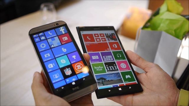 HTC One M8 for Windows vs Nokia Lumia 1520 first look смотреть онлайн