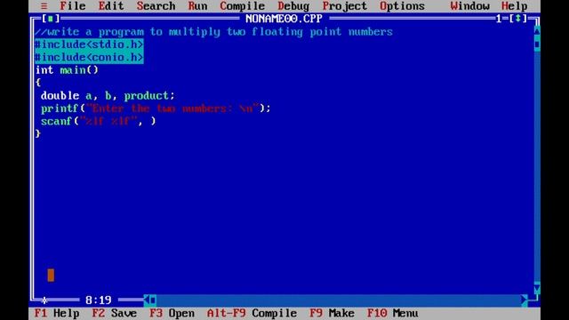 Write a program to Multiply Two Floating Point Number In C Programming || Turbo C++ || 2022 || смотреть онлайн