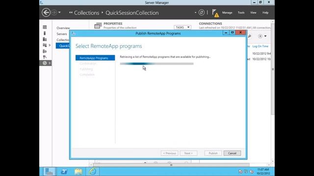Windows Server 2012 Remote Desktop Services (RDS) Publish a RemoteApp смотреть онлайн