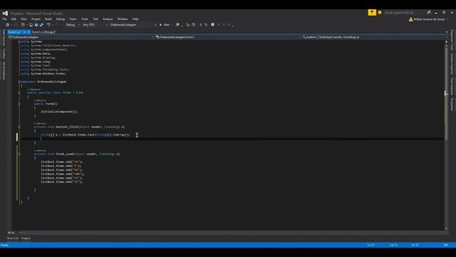 Ordenar ListBox C# смотреть онлайн