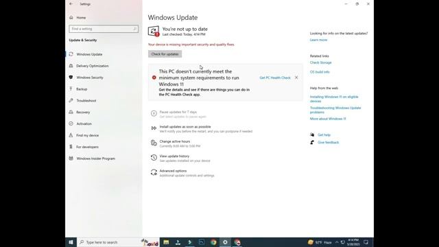 Haw to This PC doesn't currently meet the minimum system requirements to run windows 11@skttp. смотреть онлайн
