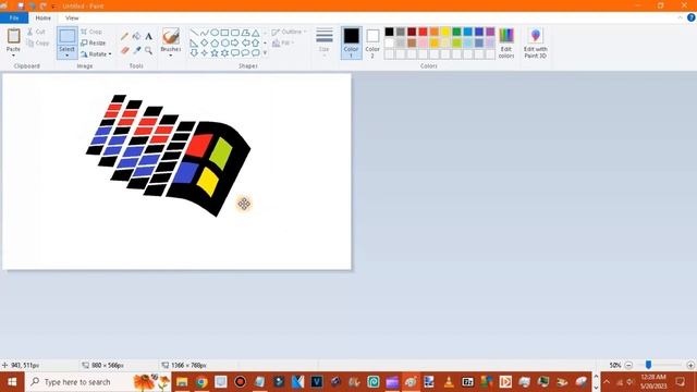 How to draw Windows 95 Boot Screen using MS Paint in 2023! смотреть онлайн