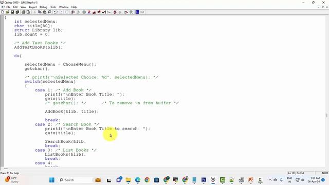 Step 5: Search Books - Library Management System in C Programming смотреть онлайн