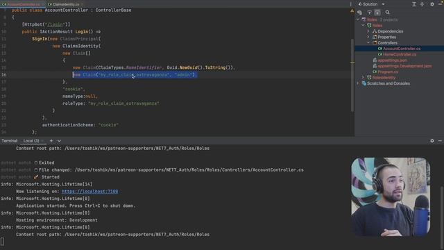 Role based Authorization in ASP.NET Core (.NET 7) смотреть онлайн