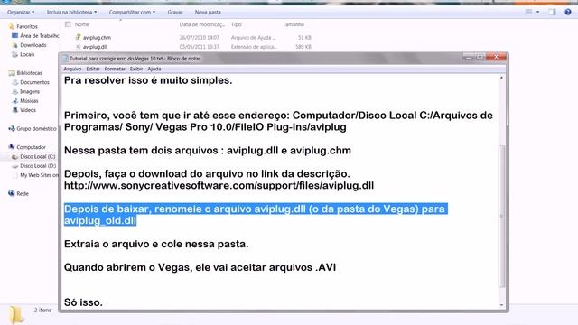 Tutorial: Corrigindo erro da importação de arquivos .AVI no Sony Vegas 9, 10, 11 e 12 смотреть онлайн