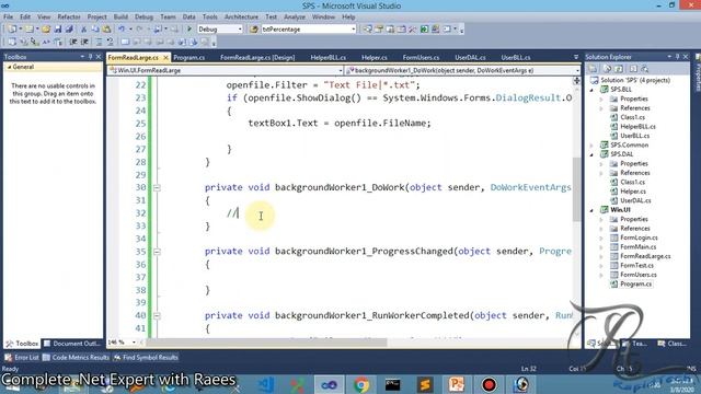 Lec. No. 5.1 Read a large Text File with Background Worker to show progress смотреть онлайн