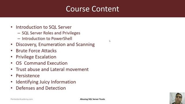Abusing SQL Server Trusts in a Windows Domain: Course Introduction смотреть онлайн