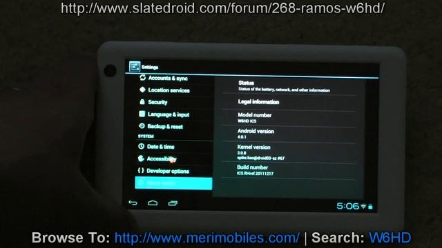 Ramos W6HD - First Review & Ice Cream Sandwich Guide - Merimobiles.com - 7" Android ICS Tablet смотреть онлайн