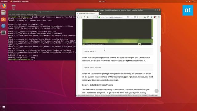 How to access ExFat file systems on Ubuntu Linux смотреть онлайн