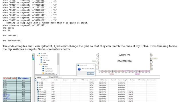 How To Assign Different Pins In Pin Planner In Quartus?