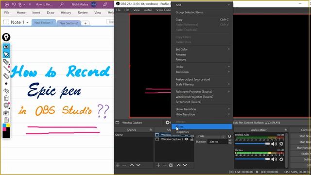 Record Epic pen in OBS studio смотреть онлайн