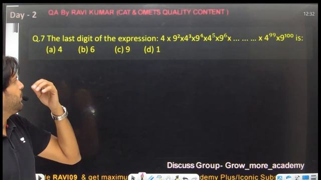 CAT 2023 | Number System-02 | Unit Digit Concept | Ravi Kumar #cat2023 смотреть онлайн