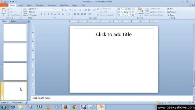 Microsoft PowerPoint 2010 Insert a New Slide, Create Presentation, Print Slide with Notes смотреть онлайн