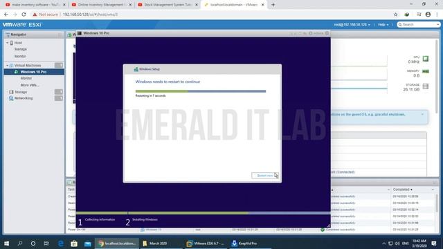 Windows 10 Installation on | ESXi SERVER смотреть онлайн